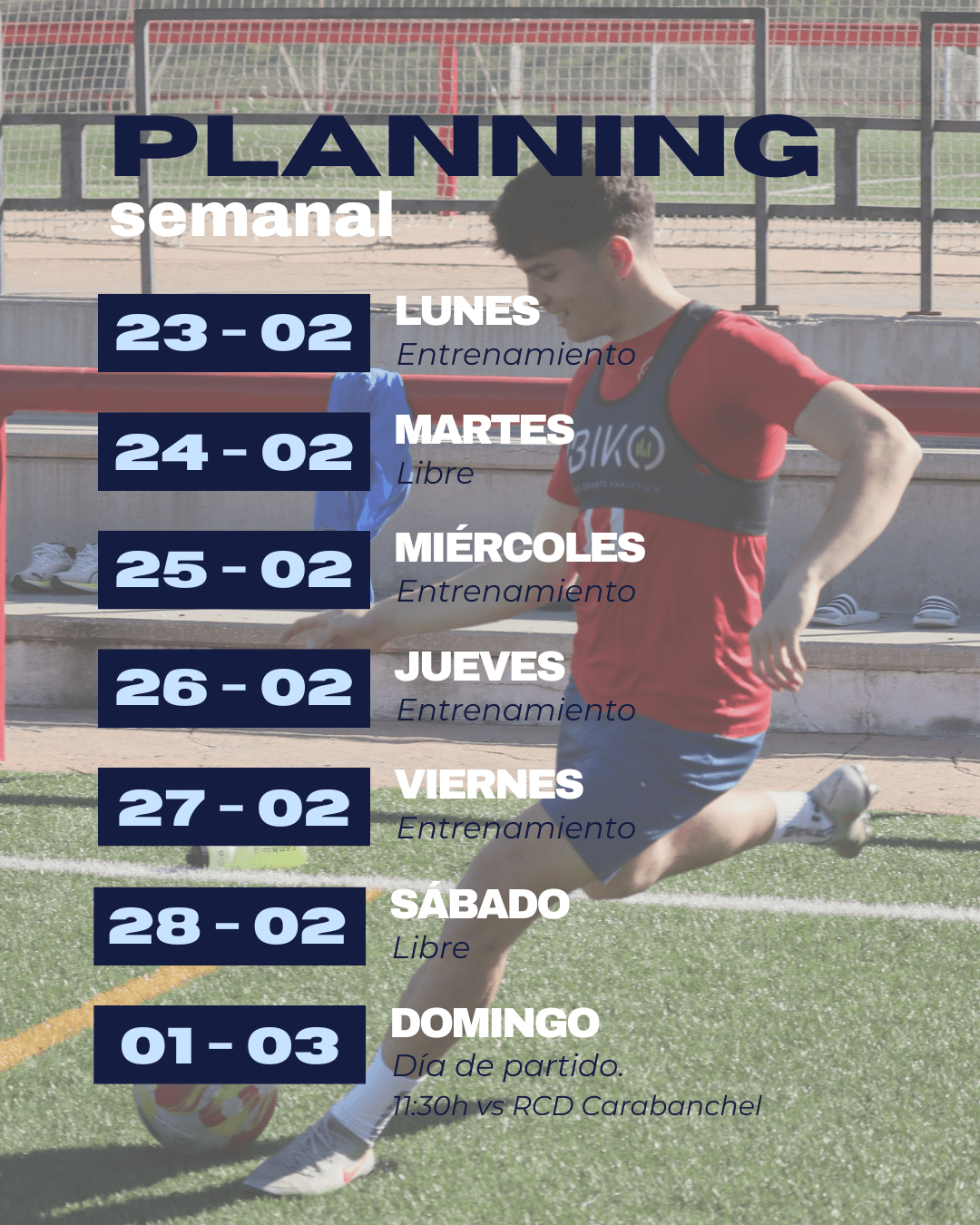 PLANNING SEMANAL CD MÓSTOLES