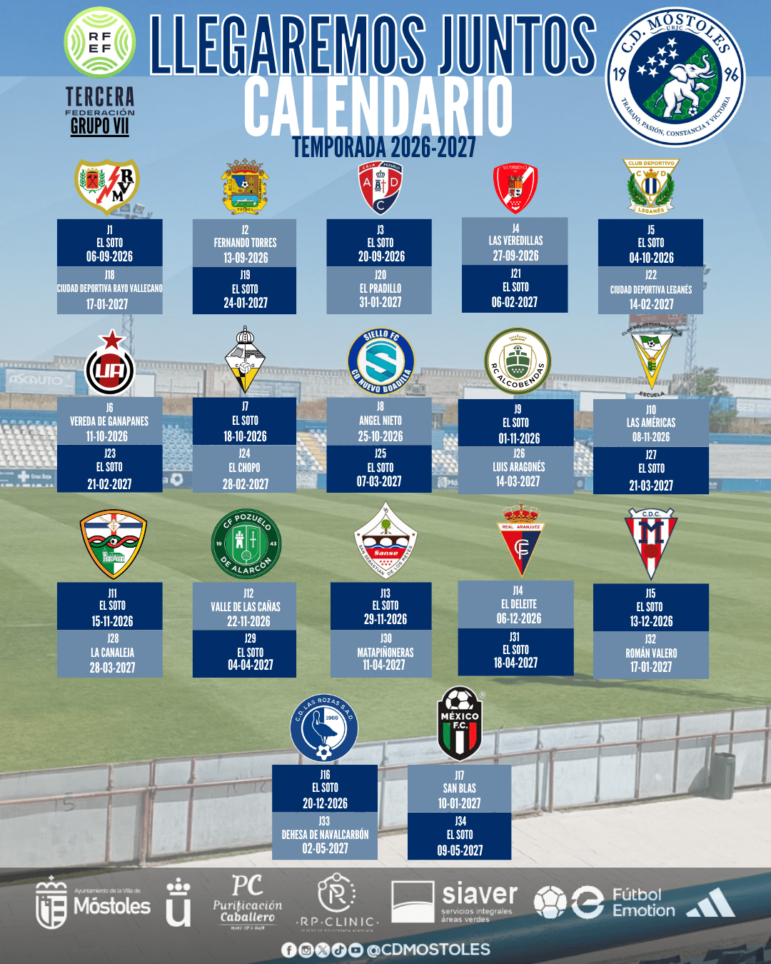 CALENDARIO 3ª FEDERACIÓN
